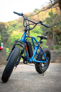 Still image of rider with Exelmoto e-bike