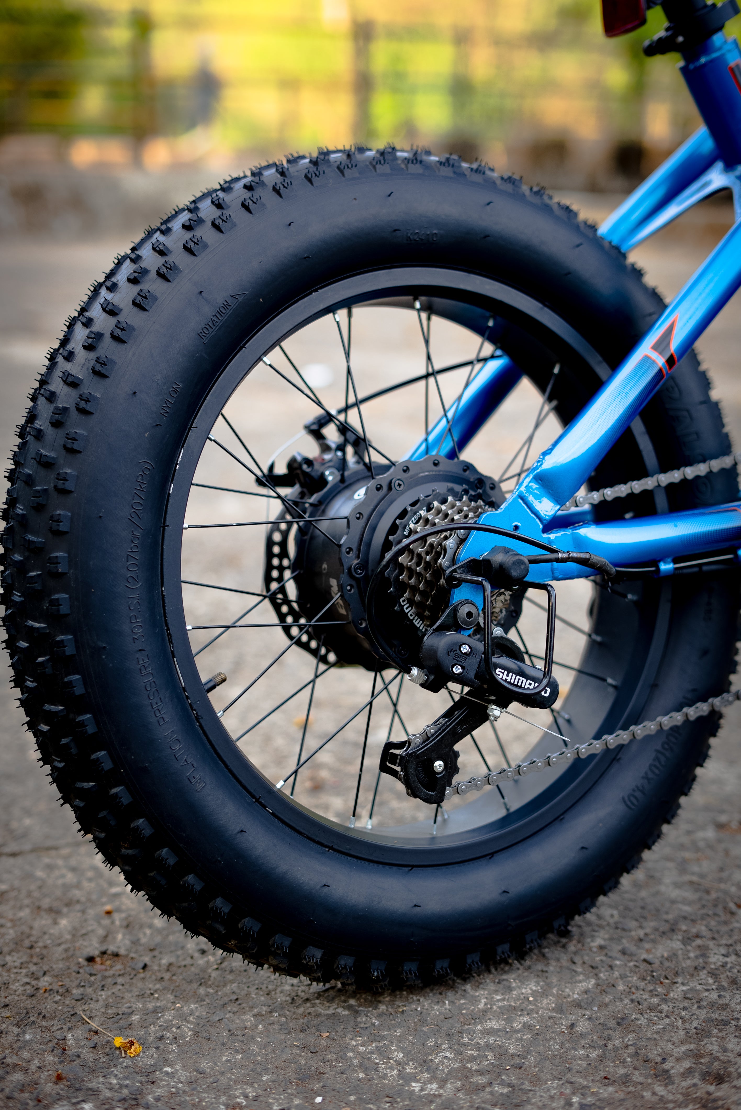 Portrait view of Exelmoto e-bike