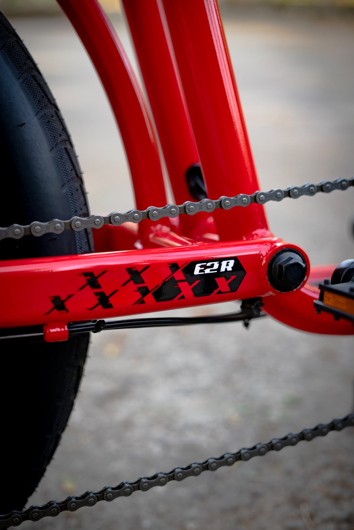 Right-side profile of the ExelMoto E2R electric bike