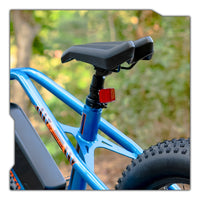 Comfortable padded seat for Exelmoto bikes